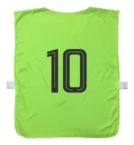 Pecheras Fluo Numeradas 2 Al 11  Pack De 10 Unidads Talle L Ideal Hombres Adultos