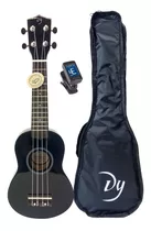 Ukelele Soprano Dy Negro Cuerdas Aquila + Funda + Afinador