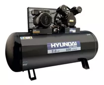 Compresor De Aire Eléctrico Hyundai Hyac 100c 100l 2hp 220v 50hz Negro