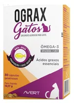 Ograx Gatos C/30 Cápsulas Avert Omega 3 Epa + Dha Promoção