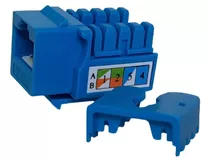 Jack Rj45 Categoria 6  Caja X 12 Unidades  Azul