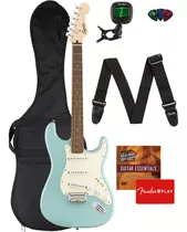 Fender Squier Bullet Stratocaster Cola Dura Turquesa Estuche