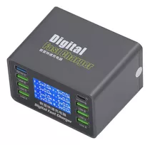 Carga Rápida Usb Digital De 8 Puertos 50w Qc3.0 Pd Múltiple