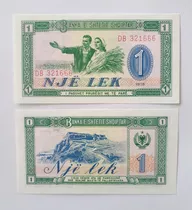 Billetes Mundiales :  No Hay Albania  1 Leke  Año  1976