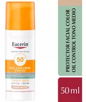 Eucerin Sun Oil Control Protector Solar Facial Tono Medio Fps 50 X 50 Ml