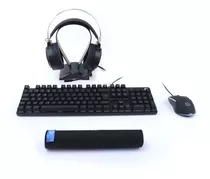 Kit Teclado Mouse E Fone Hp Gamer Pro 4 Em 1 Gm3000 Preto