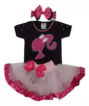 Conjunto Infantil Boneca Barbie De Luxo Moda Bebê Barata