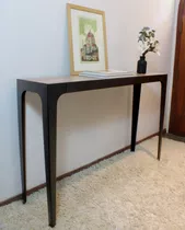 Mesa Consola, Rectangular, Acero Y Madera