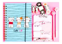 Box Escritorio Accesorios Papeleria Cute Gatito 23 Kawaii