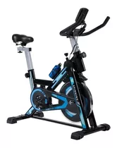 Bicicleta Estática Topmega Spinning Profesional Color Negro Y Azul
