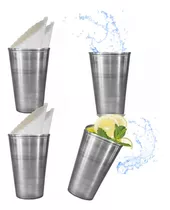 Vasos Metal 11cm Servilleteros X4u Porta Cubiertos Baldes