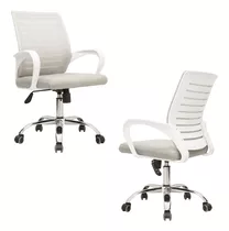 Set X 2 Und Sillon Ejec. Dex  Malla Gris Marco Blanco Xj Bon