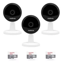 3 Câmeras Wi-fi Imx1 Intelbras Hd 720p + Micro Sd 32gb Ultra
