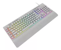 Teclado De Membrana Gamer K512rgb Shiva White Blanco Español Latinoamérica