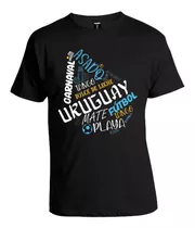 Camiseta Estampada Costumbres Uruguayas Mapa Disershop
