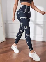 Shein - Legging Tie Dye Con Push Up Y Control De Abdomen