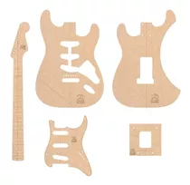 Set De Plantilla En Mdf 5 Mm Tipo Stratocaster