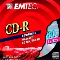 Disco Virgem Cd-r Emtec De 52x