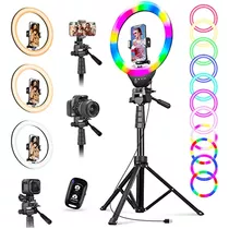 12  Rgb Ring Light With 67  TriPod Stand, Selfie Ring L...