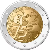 França 2021 - Unicef - 2 Euros Comemorativos - F C