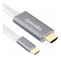 Usb-c A Hdmi Cable 2mt Amiroko Usb 3.1 Type C Thunderbolt 3