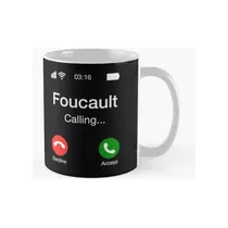 Taza Llamadas De Foucault - Teléfono De Filosofía Divertida 