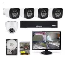 Kit 5 Câmeras Segurança Ir Protec Dvr 1008c Monitor 15 Pol.