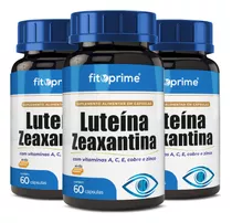 Kit 3x Luteína + Zeaxantina Vitaminas A C E Cobre Zinco