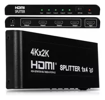 Divisor Splitter Hub Hdmi 1x4 Portas Distribui Ps4 Xbox Tv