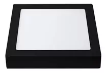 Panel Plafon Led 18w Cuadrado Negro Calido 3000k Macroled