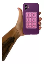 Suporte Silicone Com Ventosa Para Celular Para Superfície Cor Rosa Liso