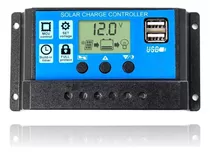 Regulador De Carga Panel Solar 30a 12v 24v Pwm Usb Display