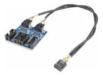 Hub Usb 2.0 Interno 9 Pinos Splitter Para 4 Conexões 25cm