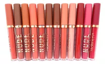 Set Caja 12 Labiales Nude Mate Huxia Larga Duración