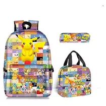 3pcs Set De Mochila Infantil De Dibujos Animados, Bolsa...