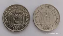 2 Monedas 50 Centavos Ecuador 1963-77
