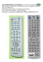 Controle Compatível Samsung Dvd Vcr Grav V5500 00008a Fbt 51