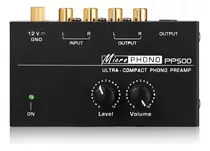 Ultra-compact Phono Preamp Pp500 Controles De Nível E Volume