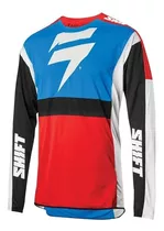 Camisa Motocross Shift 3lack Label Race 2 Azul/vermelha