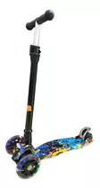 Patinete Dm Toys Flash Radical Estampa Colorida  Preto  Para Crianças