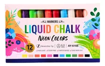 Marcadores Tiza Liquida X12uds Colores Neón Dibujo Arte
