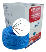 Cabo Rede Cat5e Azul Life Data 4 Pares 305 Metros Cftv