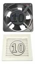 10x Micro-ventilador Cooler Bivolt Industrial Novo + Filtro
