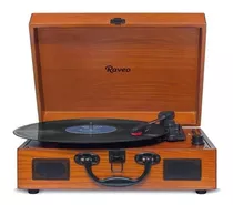 Vitrola Toca Vinil Raveo Sonetto Chrome Wood Madeira Usb 10w