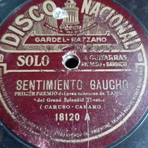 Pasta Carlos Gardel Y 4 Guitarras Disco Nacional C379