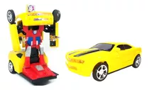 Brinquedo Infantil Carro Super Robô Com Luz Som Transformers