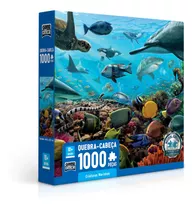 Quebra Cabeça Puzzle 1000 Pçs Criaturas Marinhas Game Office