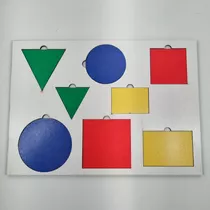 Jogo Educativo - Encaixe Geométrico Mdf Colorido