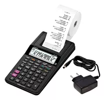 Calculadora Con Impresión Casio En Bobina Hr-8rc De 12 Dígitos En Color Negro