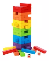 Jenga Juego Bloques De Madera 48 Piezas Para Niños Y Adultos